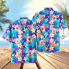 UniJames Light Blue Flowers 3D Hawaiian Shirt (14 Styles)