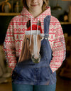 Uni Personalized Name & Farm Name Merry Christmas Cow Hoodie