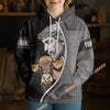 Uni Personalized Name & Farm Name Jesus and Cow Christian Hoodie (10 Cattle Breeds)