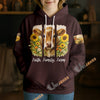 Uni Sunflower Cow Faith Family Farm Unisex Hoodie