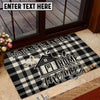 Uni Personalized Cow Farmhouse Plaid Doormat (12 Cattle Breeds)