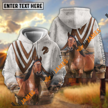 Unijames Personalized American Quarter Majestic Country Horse Ranch All-Over Print Hoodie