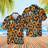 Uni Sunflowers Blue 3D Hawaiian Shirt (14 Styles)