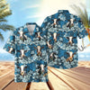 UniJames Dark Blue Flower Hawaiian Shirt (14 Styles)