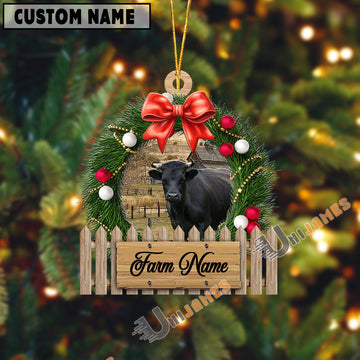 Uni Dexter Christmas Wreath Custom Shape Acrylic Ornament