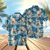 UniJames Dark Blue Flower Hawaiian Shirt (14 Styles)