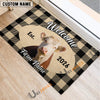 Uni Welcome to Our Farm Personalized Cow Doormat