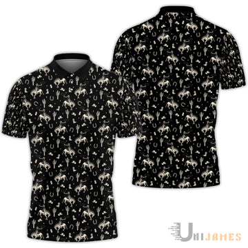 Unique Boho Western Pattern Polo Shirt