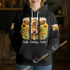Uni Sunflower Cow Faith Family Farm Unisex Hoodie