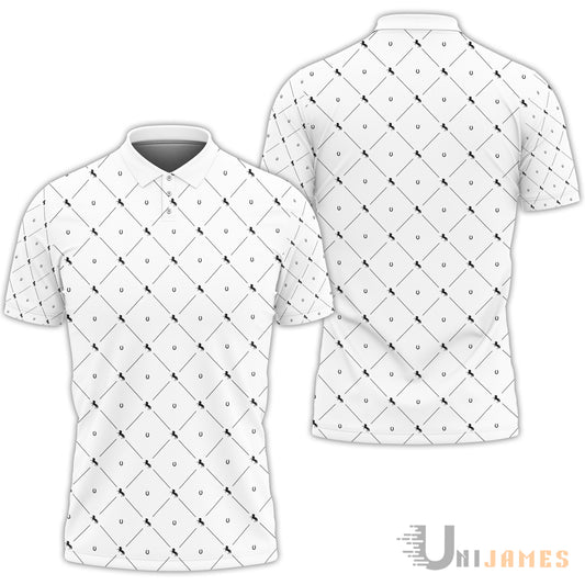 Unique Horseshoe Pattern Polo Shirt