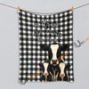 UniJames Black And White Plaid Custom Name Farm Name Blanket