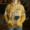 Uni Personalized Name & Farm Name Jesus Blessed This Farm Christian Hoodie (10 Cattle Breeds)