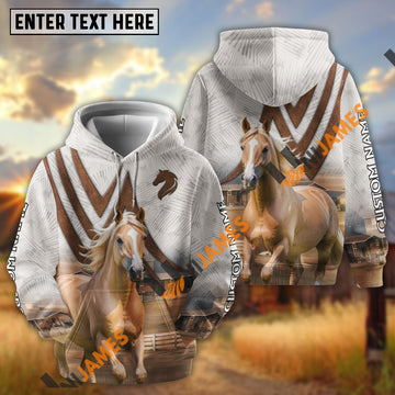 Unijames Personalized  Palomino Majestic Country Horse Ranch All-Over Print Hoodie