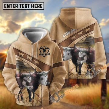 Uni Personalized Name Custom Cattle Hoodie For Paul Veinot