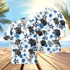 UniJames Retro Blue Aloha Floral Hawaiian Shirt (12 Styles)