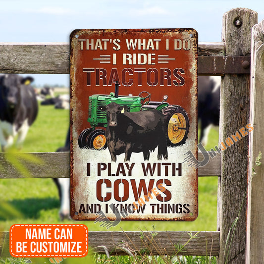 uni Black Angus Cattle That's What I Do All Printed 3D Metal Sign