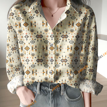 Uni Mystic Ethnic Symbol Vintage Casual Shirt