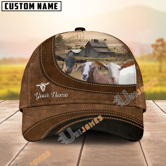 Uni Nubian, Alpine and Saanen Goat Happiness Customized Name Cap