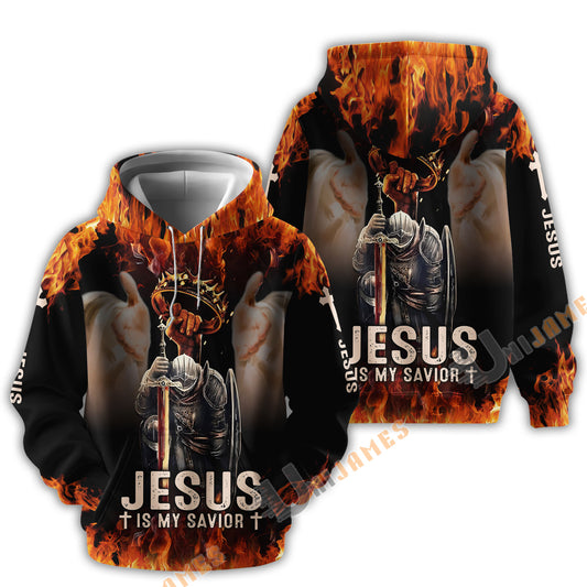 Uni Jesus Is My Savior Knight 3D Hoodie