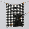 UniJames Black And White Plaid Custom Name Farm Name Blanket