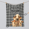 UniJames Black And White Plaid Custom Name Farm Name Blanket