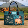 Uni Just A Girl Who Loves Horses Personalized Leather Bag