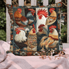 Antique Rooster Quilted Pillow Case NCU0TH1241