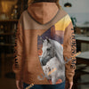 UniJames Personalized Love Horse Desert Canyon Western 3D Hoodie