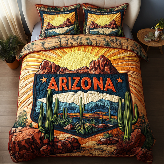 Arizona Adventure 3-Piece Quilted Bedding Set NCU0VH4524