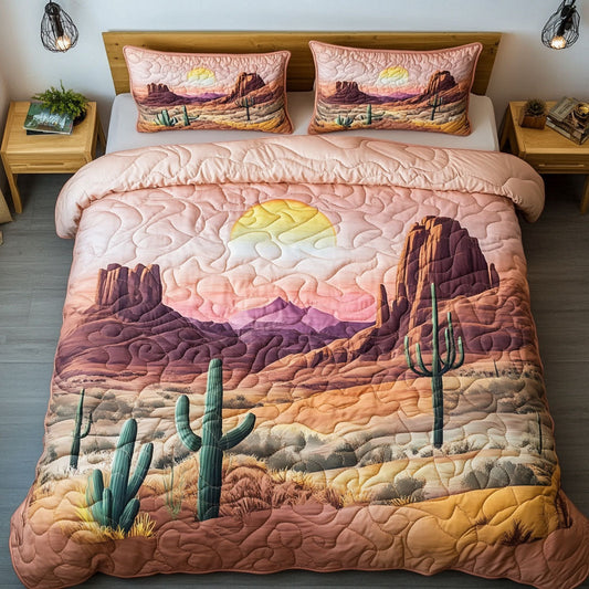 Arizona Bloom 3-Piece Quilted Bedding Set NCU0NT6182