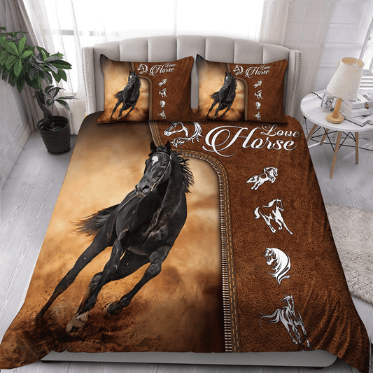 UniJames Love Horse Art 3D All Over Printed Bedding Blanket