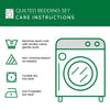 White Hibiscus 3-Piece Quilted Bedding Set NCU0DV4452