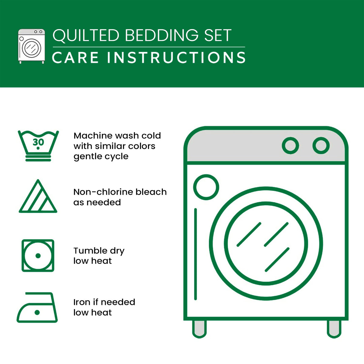 Grace and Grits 3-Piece Quilted Bedding Set NCU0PT11724