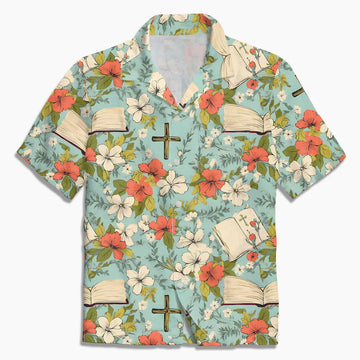 UniJames Bible Flower Christian Hawaiian Shirt