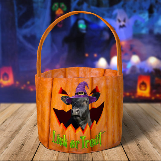 Uni Black Angus Lick Or Treat Halloween Basket