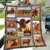 Uni Custom Name Red Angus Frame Blanket