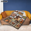 Uni Custom Name Red Angus Frame Blanket