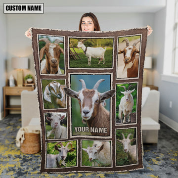 Uni Custom Name Goat Frame Blanket