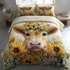 Bloom Highland Cow 3-Piece Quilted Bedding Set NCU0HH1185