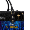 Personalized Leather Handbag - I Am Bold, I Am Strong, I Am Empowered - CABLTHB01250424.