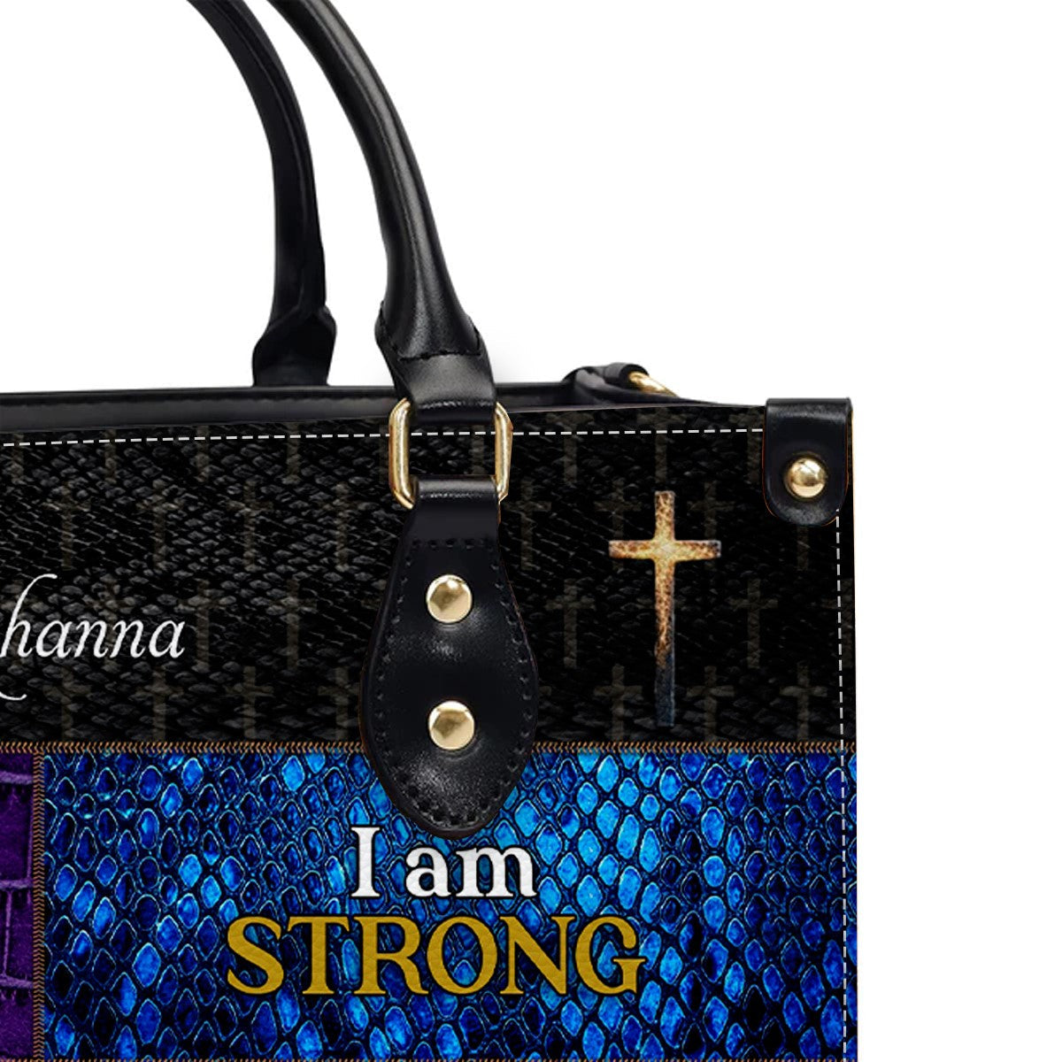 Personalized Leather Handbag - I Am Bold, I Am Strong, I Am Empowered - CABLTHB01250424.