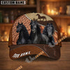 Unijames Personalized Horse Dark Brown Carving Leather Style Cap (9 Breeds)