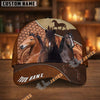 Unijames Personalized Horse Dark Brown Carving Leather Style Cap (9 Breeds)