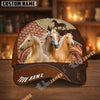 Unijames Personalized Horse Dark Brown Carving Leather Style Cap (9 Breeds)