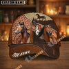 Unijames Personalized Horse Dark Brown Carving Leather Style Cap (9 Breeds)