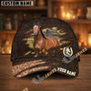 Unijames Personalized Horse Horseshoe Pattern Dark Brown Leather Style Cap (9 Breeds)