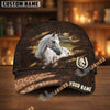 Unijames Personalized Horse Horseshoe Pattern Dark Brown Leather Style Cap (9 Breeds)