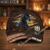 Unijames Personalized Horse Horseshoe Pattern Dark Brown Leather Style Cap (9 Breeds)