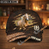 Unijames Personalized Horse Horseshoe Pattern Dark Brown Leather Style Cap (9 Breeds)