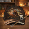 Unijames Personalized Horse Horseshoe Pattern Dark Brown Leather Style Cap (9 Breeds)